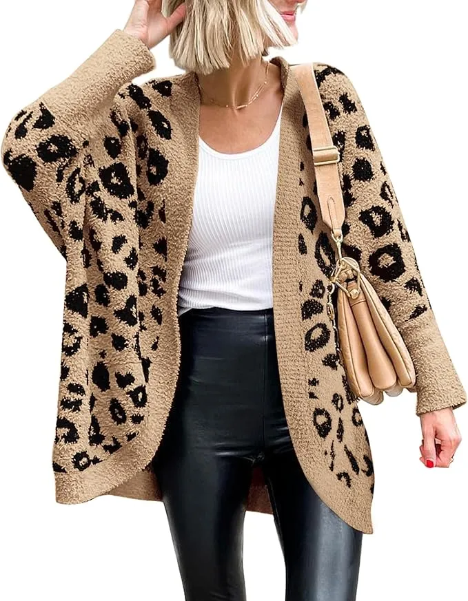 BTFBM Leopard Print Long Sleeve Sweater
