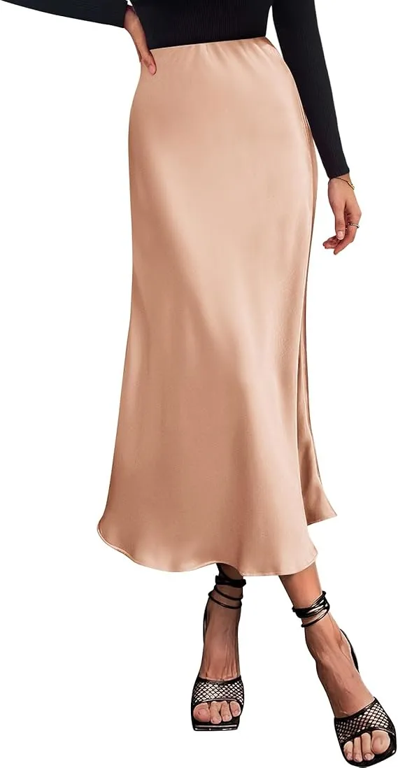 BTFBM Long Satin Skirt